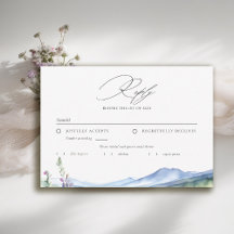 Mountains Wildflowers Meadow Modern Wedding Meal