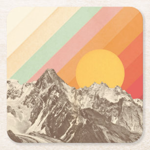 Mountainscape 1% pipe% Florent Bodart Rechteckiger Pappuntersetzer