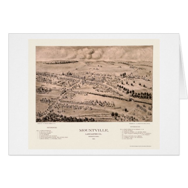 Mountville, panoramische Karte PAs - 1894 (Vorderseite (Horizontal))