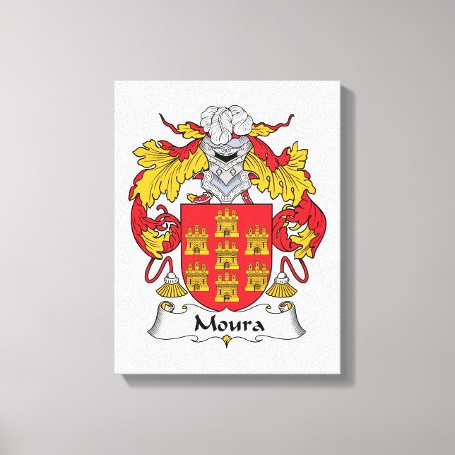 Moura Familienwappen Leinwanddruck (Vorderseite)