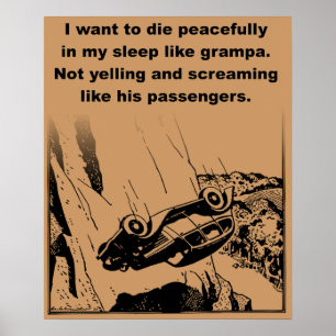 Mourir pacifiquement Dans Mon Sommeil Drôle Poster