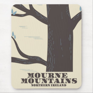 Mourne-Gebirge Nordirland Reiseplakat Mousepad