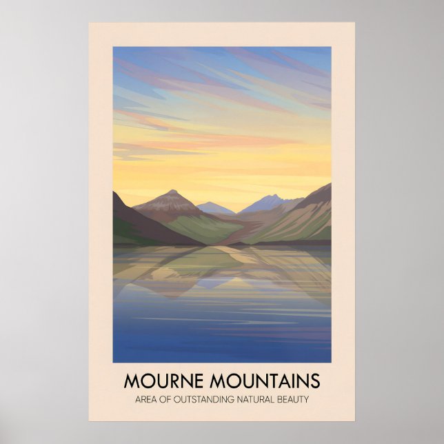Mourne Mountains AONB Reiseplakat Poster (Vorne)