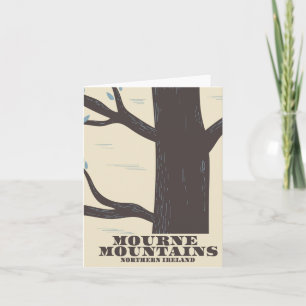Mourne Mountains Nordirland Reiseplakat Feiertagskarte