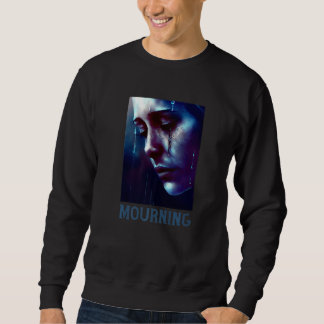 Mourning In The Rain A Sad Soul In Mourning Sweatshirt