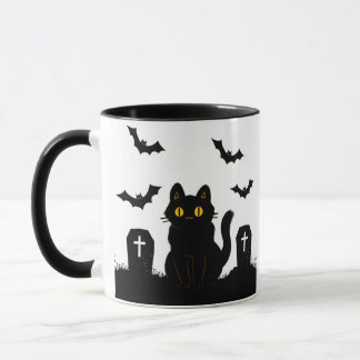 mourning kitty mug tasse