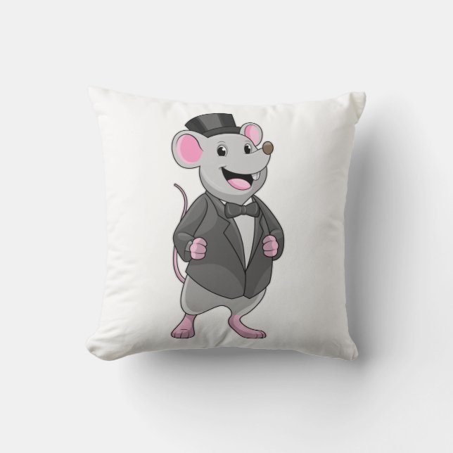 Mouse als Groom mit Ribbon Kissen (Vorderseite)