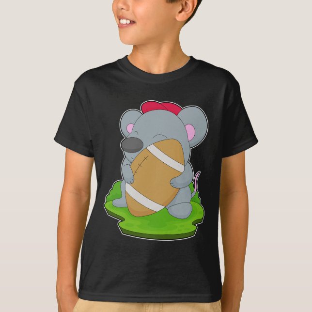 Mouse American Football Sports T-Shirt (Vorderseite)