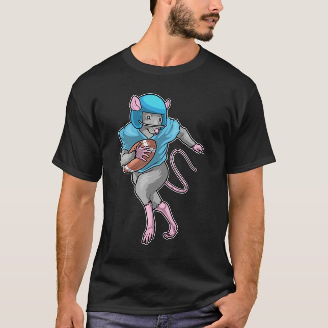 Mouse American Football Sports T-Shirt (Vorderseite)
