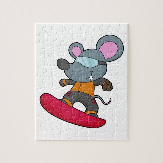 Mouse as Snowboarder with Snowboard (Vertikal)