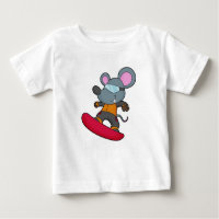Mouse as Snowboarder with Snowboard