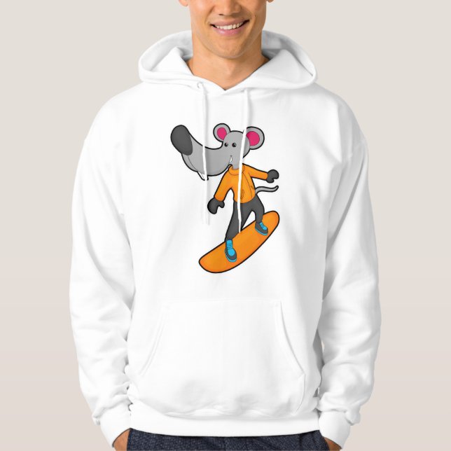 Mouse as Snowboarder with Snowboard Hoodie (Vorderseite)