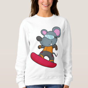 Mouse as Snowboarder with Snowboard Sweatshirt