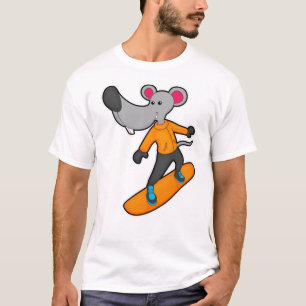 Mouse as Snowboarder with Snowboard T-Shirt