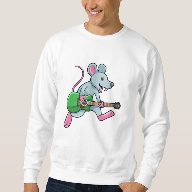 Mouse at Music with Guitar Sweatshirt (Vorderseite)