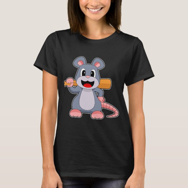 Mouse Baseball Baseball T-Shirt (Vorderseite)