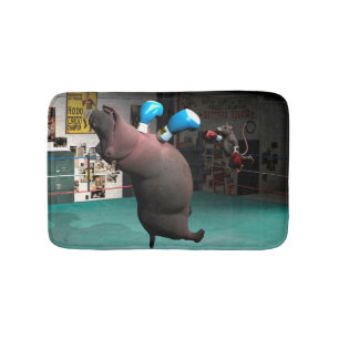 Mouse Beats Hippo KO Badematte