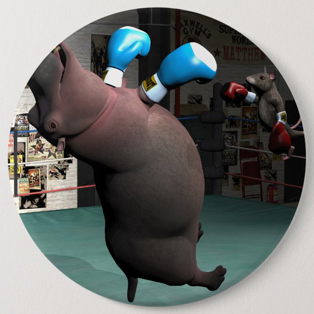 Mouse Beats Hippo KO Button (Vorderseite)