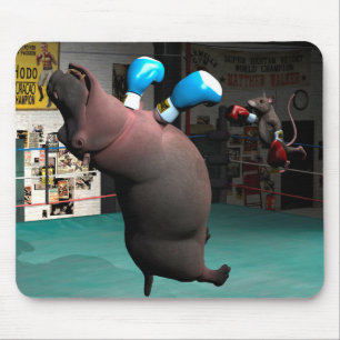 Mouse Beats Hippo KO Mousepad