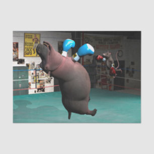 Mouse Beats Hippo KO Seidenpapier