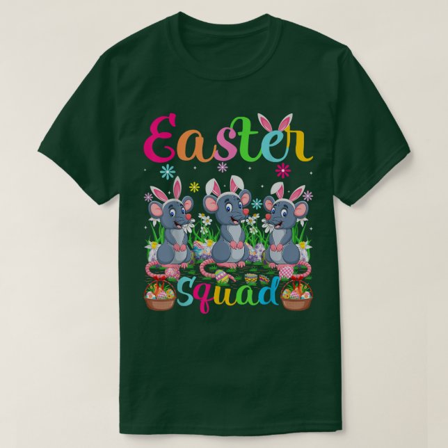 Mouse Bunny Ear Funny Easter Squad Maus Happy Eas T-Shirt (Design vorne)