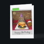 Mouse Burger Cat Funny Birthday Card Karte<br><div class="desc">Mit diesem skurrilen und lustigen Katzendesign den Geburtstag eines jeden Katzenliebhabers stärken!</div>