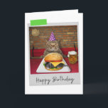 Mouse Burger Cat Funny Birthday Card Karte<br><div class="desc">Mit diesem skurrilen und lustigen Katzendesign den Geburtstag eines jeden Katzenliebhabers stärken!</div>