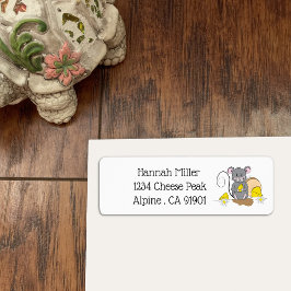 Mouse , cheese and edelweiss return address labels