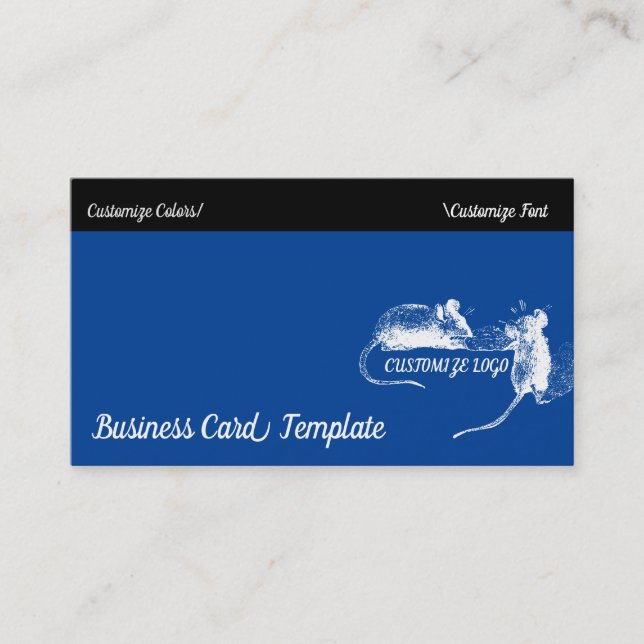 Mouse Cheese Art - Zwei Mäuse Visitenkarte (Vorderseite)