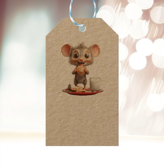 Mouse Christmas Kraft Gift Tags Geschenkanhänger (Von Creator hochgeladen)