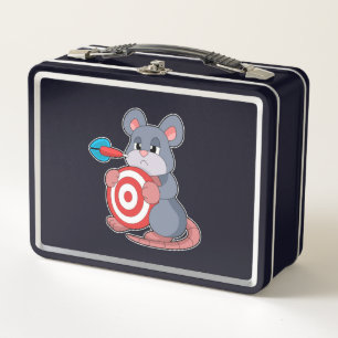 Mouse Darts Dart Dartboard Metall Brotdose