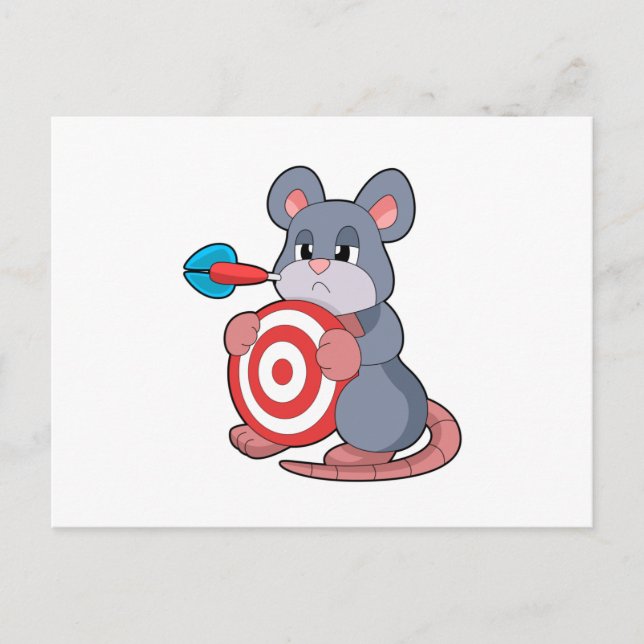Mouse Darts Dart Dartboard Postkarte (Vorderseite)