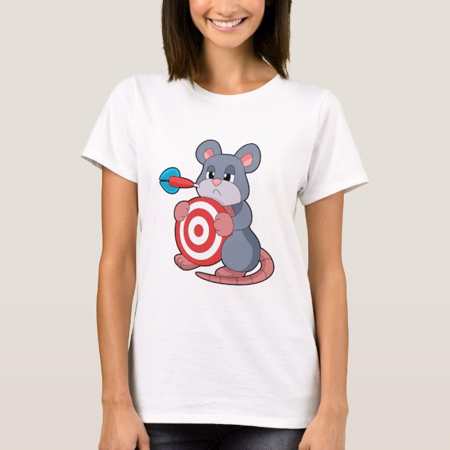 Mouse Darts Dart Dartboard T-Shirt (Vorderseite)