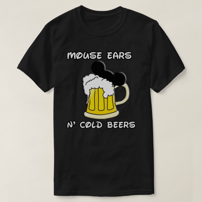 Mouse Ears N&x27; T-shirt classique de la bière fr (Design devant)