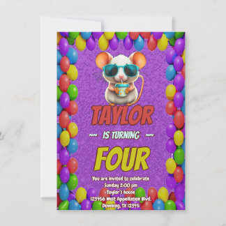 Mouse Einzigartiger Personalisierter Geburtstag Ei Einladung