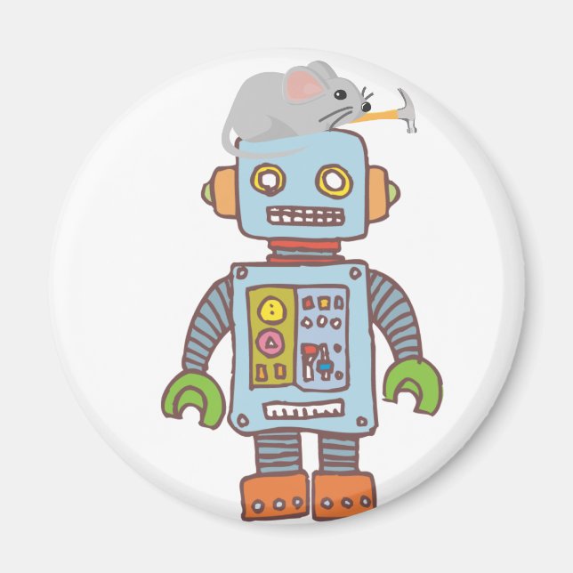 Mouse Gebäude Robot Magnet (Vorne)