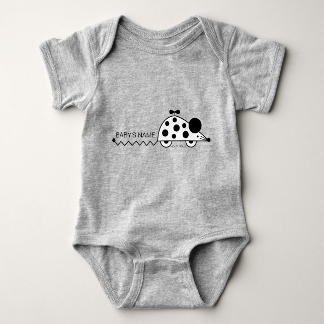 Mouse House Bodysuit Baby Strampler (Vorderseite)