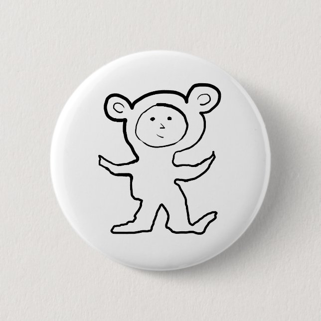 Mouse Jammie Kid Button (Vorderseite)