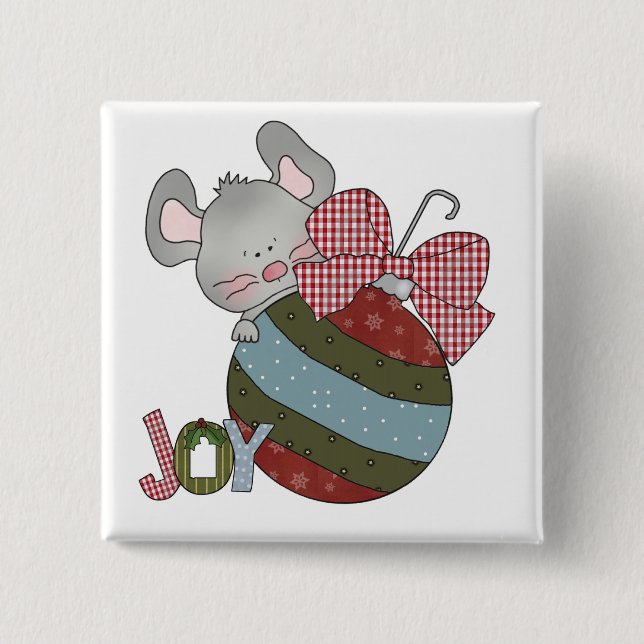 Mouse Joy Holiday T - Shirt und Geschenke Button (Vorderseite)