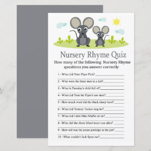 Mouse Kinderzimmer Rhyme Quiz Kinderduschspiel