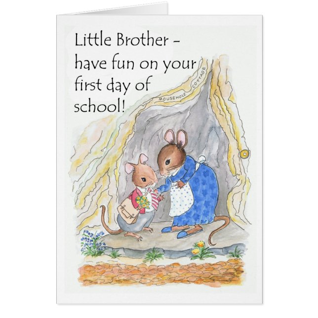 Mouse mignonne Amusants Premier jour de l'école po (Devant)