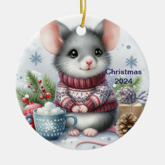Mouse mignonne ornement de Noël