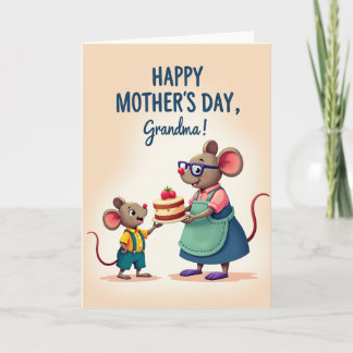 Mouse Mothers Day Treat Card Karte