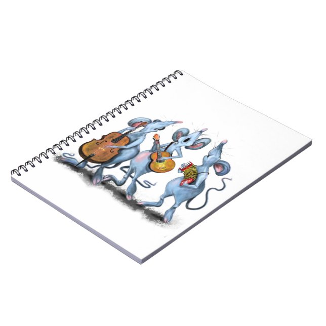 Mouse Music Band Fun Notebook Notizblock (Linke Seite)