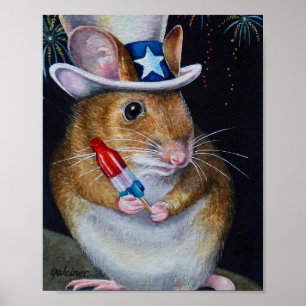 Mouse Nr. 2 Wasserfarbe Art 8x10 Poster