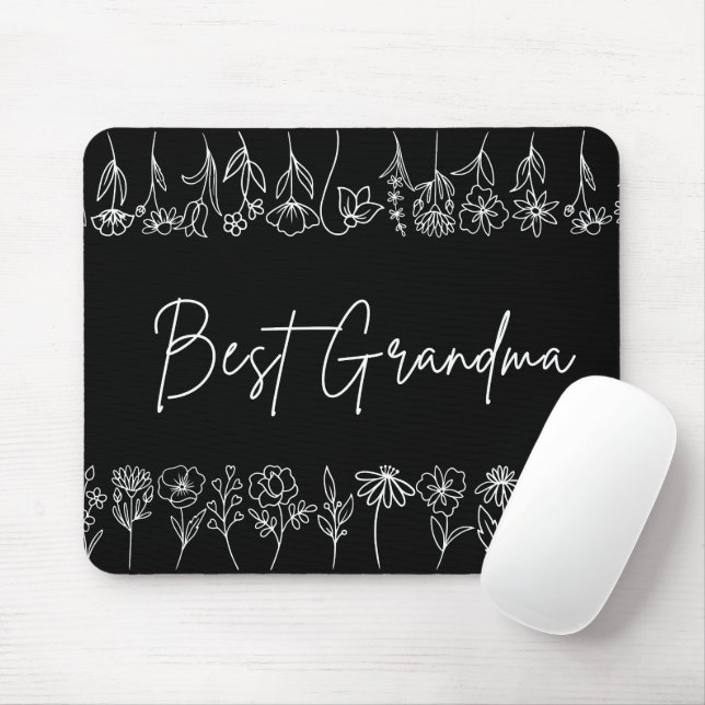 Mouse Pad - Beste Oma-Wildblumen Mousepad (Mit Mouse)