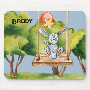 Mouse Pad Bunny Sitting Mousepad