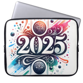 Mouse Pad Design mit Tintenfarbtext "2025" Laptopschutzhülle
