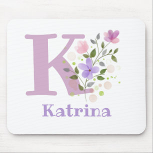 Mouse Pad Initial Plus Name & Blume Design Mousepad