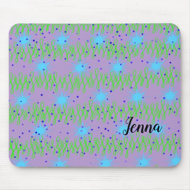 Mouse Pad mit Blue Star Design Mousepad (Vorne)